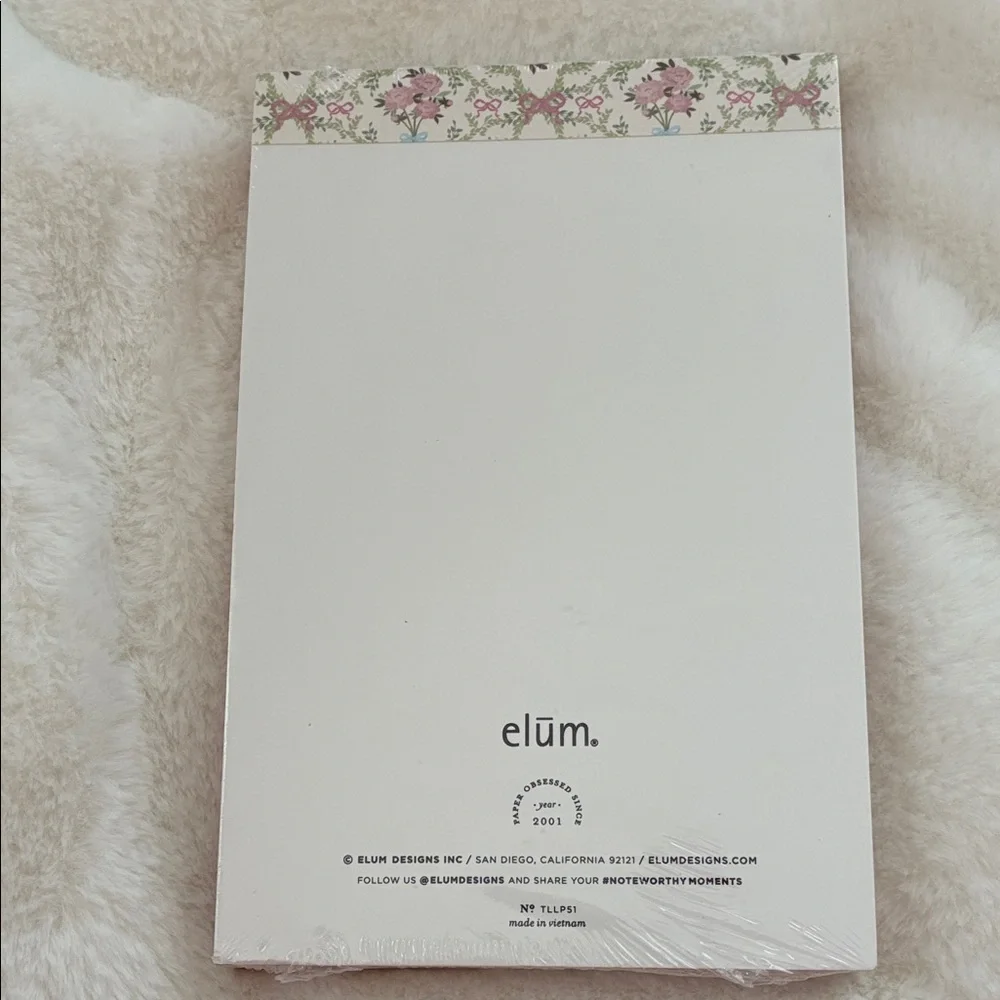 Blue Floral Notebook Notes Journal  and Pink Notepad Set Bundle - Picture 5 of 5